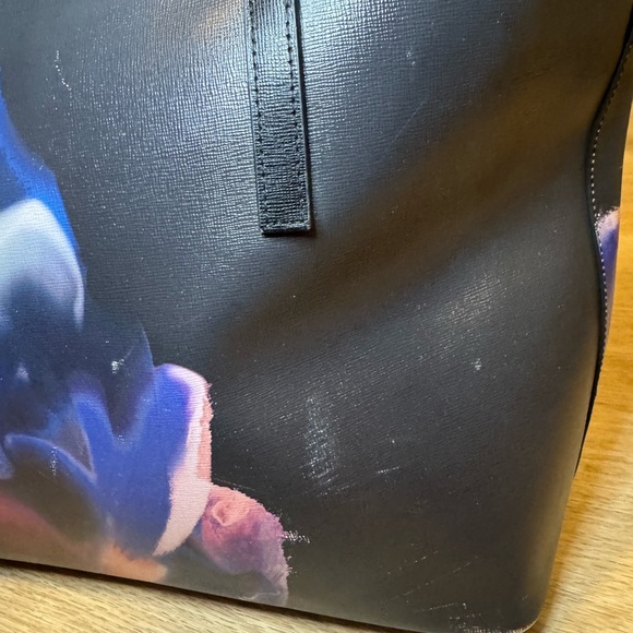 Ted Baker “Cosmic Bloom” Black Leather Tote - Picture 10 of 14